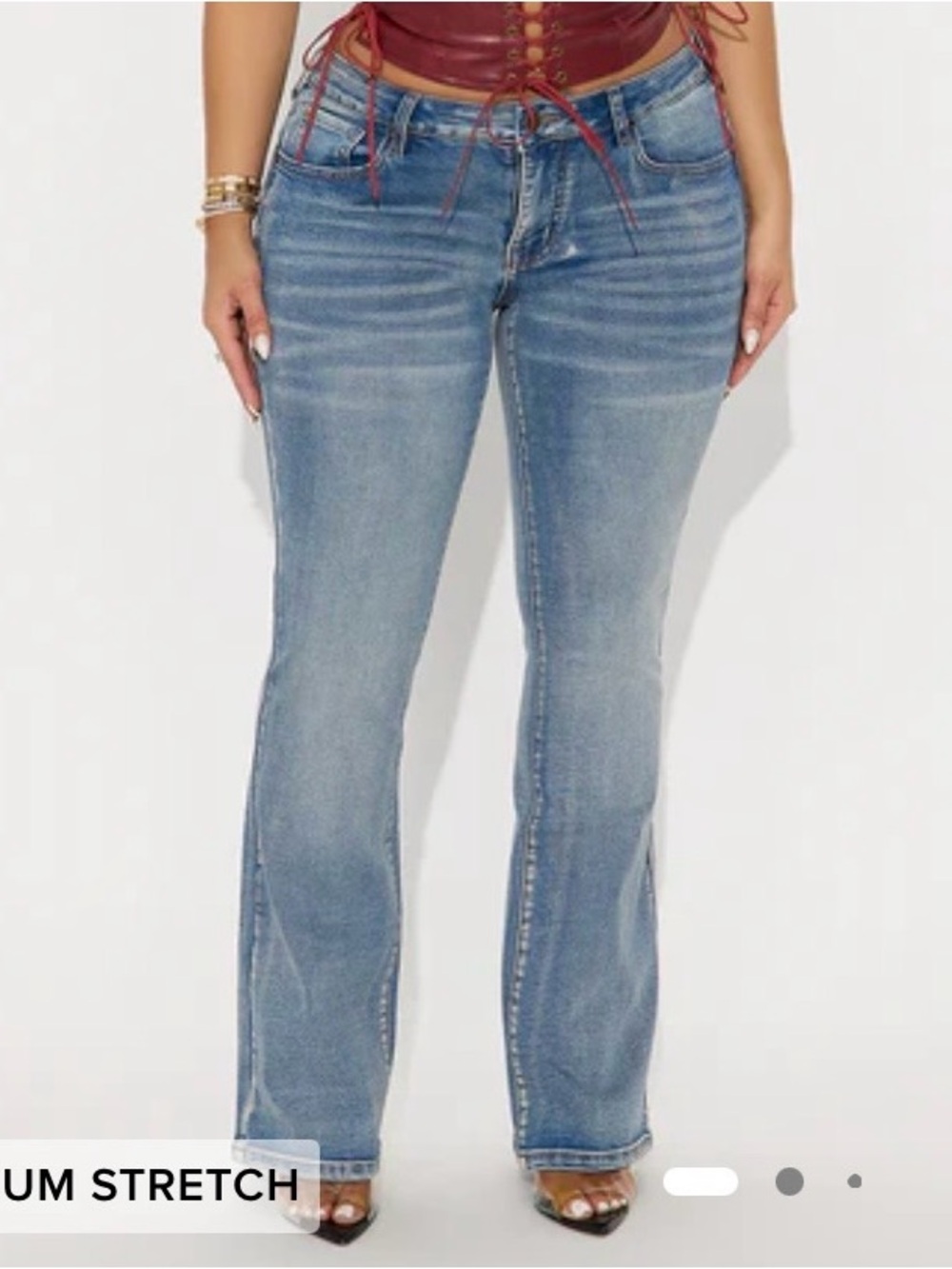 Fashion Nova Light Blue Flare Jeans